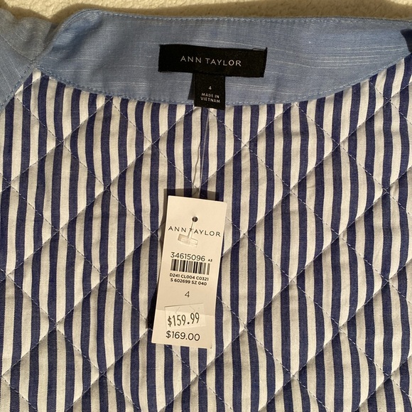 New Ann Taylor blue quilted jacket size:4 - Picture 5 of 8